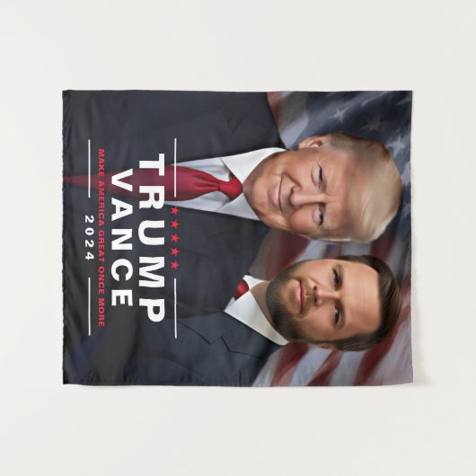 Politieke campagne Trump Vance 2024 Wandkleed (Voorkant (horizontaal))