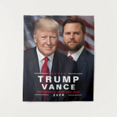 Politieke campagne Trump Vance 2024 Wandkleed (Voorkant)