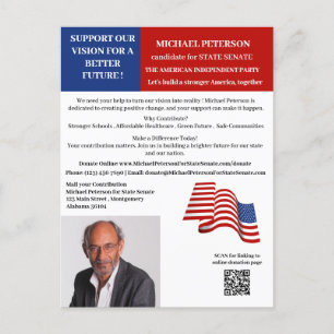 Politieke campagne Verkiezing Fundraising Donatie Briefkaart