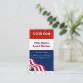 Politieke campagne Visitekaartje met QR Code (Staand voorkant)