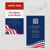 Politieke campagne Visitekaartje met QR Code (Voorkant / Achterkant)