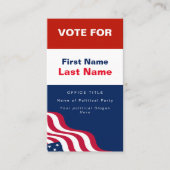 Politieke campagne Visitekaartje met QR Code (Voorkant)