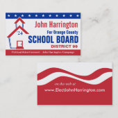 Politieke campagne - Visitekaartje schoolraad (Voorkant / Achterkant)