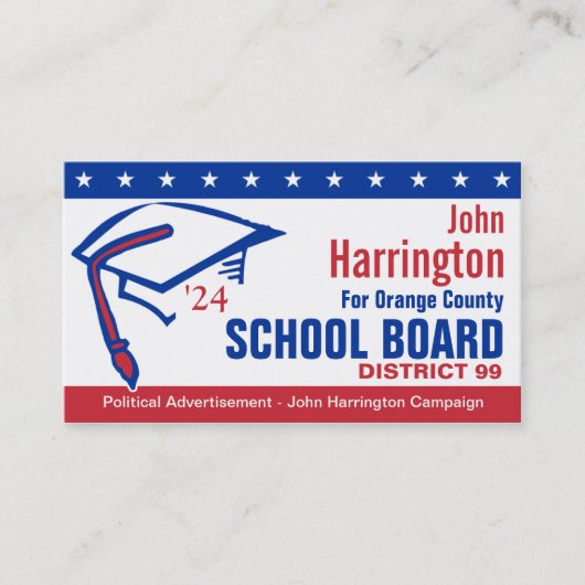 Politieke campagne - Visitekaartje schoolraad (Voorkant)