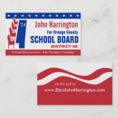 Politieke campagne - Visitekaartje schoolraad (Voorkant / Achterkant)