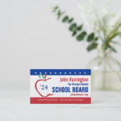 Politieke campagne - Visitekaartje schoolraad (Staand voorkant)