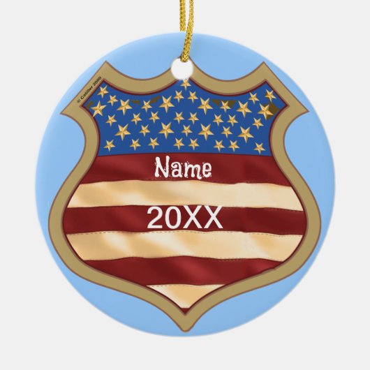 Politieke Campagneschild Keramisch Ornament (Voorkant)