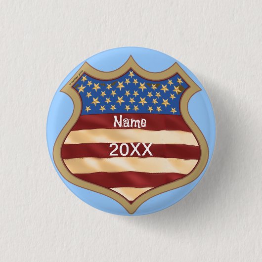 Politieke Campagneschild Ronde Button 3,2 Cm (Voorkant)