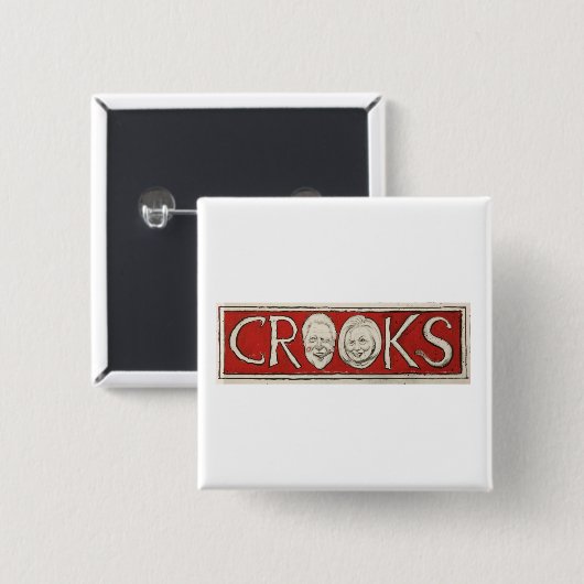 Politieke Cartoon Button (Voorkant /achterkant)