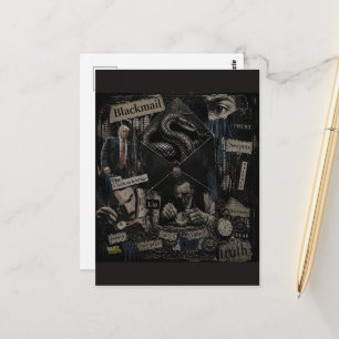 Politieke Chantage President Collage Briefkaart