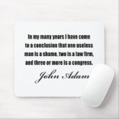 Politieke citaten van John Adams Muismat (Met muis)