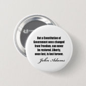 Politieke citaten van John Adams Ronde Button 5,7 Cm (Voorkant /achterkant)
