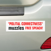 "POLITIEKE CORRECTIEKE" bumpersticker (Op auto)