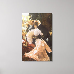 Politieke Dame door James Tissot, Hoge Victoriaans Canvas Afdruk