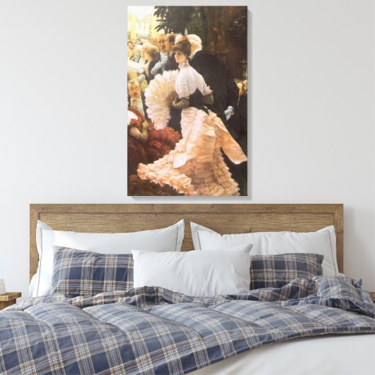 Politieke dame door James Tissot, Victorian tijdpe Canvas Afdruk (Insitu (Slaapkamer))