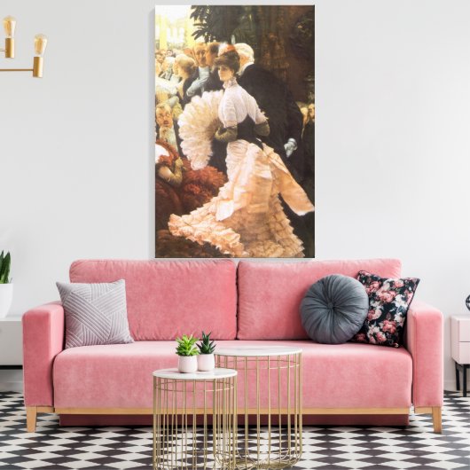 Politieke dame door James Tissot, Victorian tijdpe Canvas Afdruk (Insitu (Woonkamer))