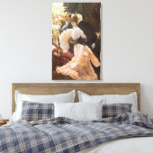 Politieke dame van James Tissot,  Victoriaans Canvas Afdruk (Insitu (Slaapkamer))