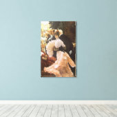 Politieke dame van James Tissot,  Victoriaans Canvas Afdruk (Insitu (Houten vloer))