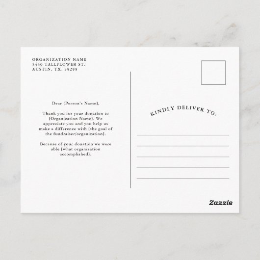 Politieke Donatie | Patriottisch Thematisch Bedank Briefkaart (Achterkant)