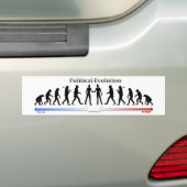 Politieke evolutie bumpersticker (Op auto)