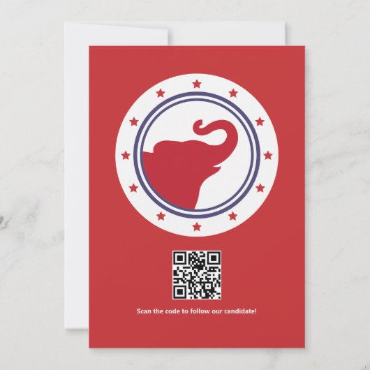 Politieke fondsenwerving 2026 campagne van de GOP Kaart (Achterkant)