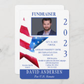 Politieke fondsenwerving uitnodiging w/foto (Voorkant / Achterkant)