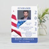 Politieke fondsenwerving uitnodiging w/foto (Staand voorkant)