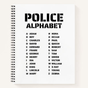 Politieke Fonetische Alfabet Spiraal Notebook Notitieboek