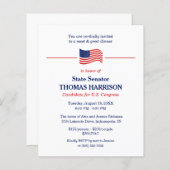 Politieke Fundraiser Patriottic American Flag Flye (Voorkant / Achterkant)