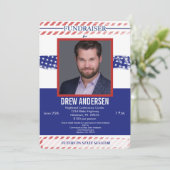 Politieke Fundraiser-uitnodiging met foto Kaart (Staand voorkant)