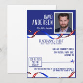 Politieke Fundraiser-uitnodiging met foto Kaart (Voorkant / Achterkant)