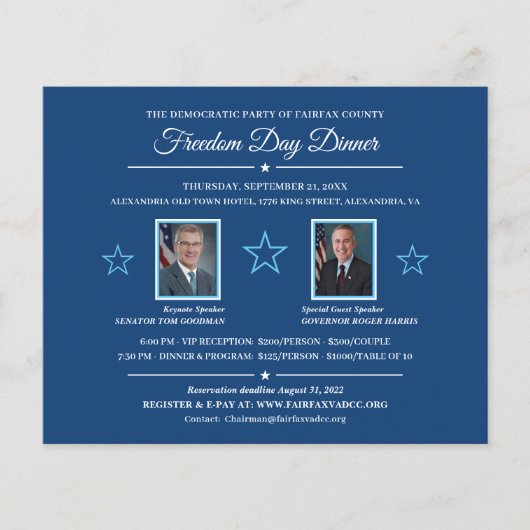 Politieke fundraisering binnenuitnodiging 2 Foto's (Voorkant)