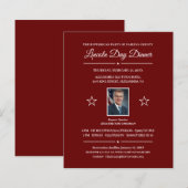 Politieke Fundraising-diner-uitnodiging met foto (Voorkant / Achterkant)