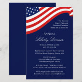 Politieke Fundraming Amerikaanse vlaggenuitnodigin (Voorkant / Achterkant)