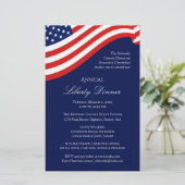 Politieke Fundraming Amerikaanse vlaggenuitnodigin (Staand voorkant)