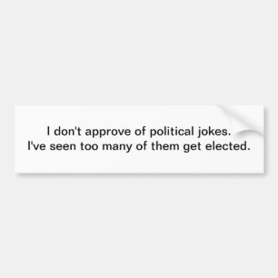 Politieke grappen - bumpersticker