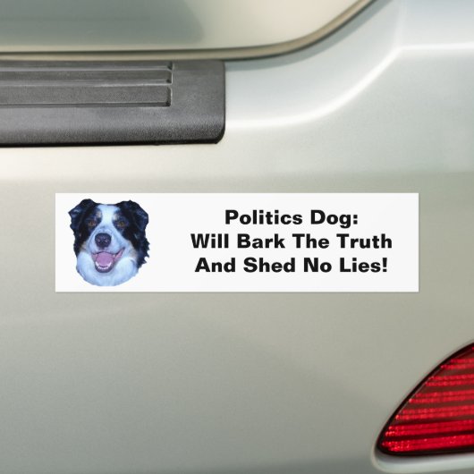 Politieke grenzen collie zullen de waarheid in de  bumpersticker (Op auto)