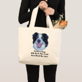 Politieke grenzen collie zullen de waarheid in de  grote tote bag (Voorkant (product))