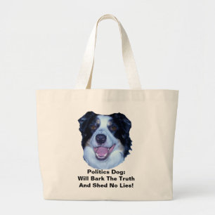 Politieke grenzen collie zullen de waarheid in de  grote tote bag