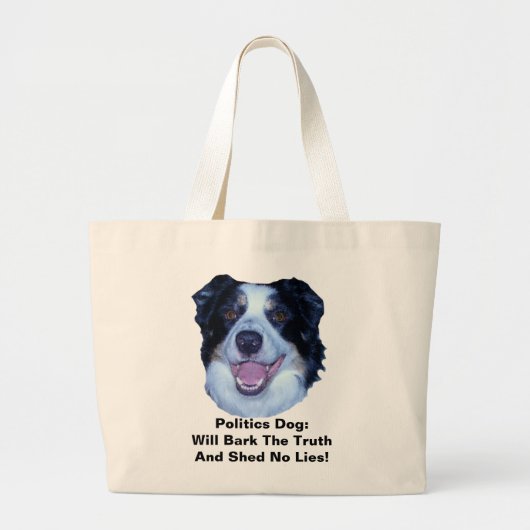 Politieke grenzen collie zullen de waarheid in de  grote tote bag (Voorkant)