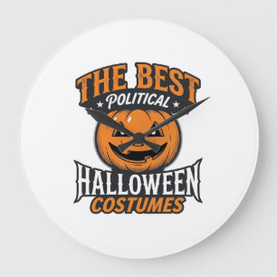 Politieke Halloween Kostuum Pompoen Vintage T-shir Grote Klok