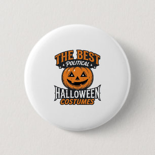 Politieke Halloween Kostuum Pompoen Vintage T-shir Ronde Button 5,7 Cm