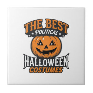 Politieke Halloween Kostuum Pompoen Vintage T-shir Tegeltje