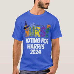 Politieke Halloween Spooky Nurse Stemmen Voor 2024 T-shirt