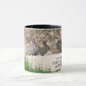 Politieke Humor van Rabbit Hole Bunny Photo Politi Mok (Midden)