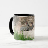 Politieke Humor van Rabbit Hole Bunny Photo Politi Mok (Voorkant links)