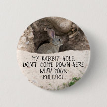 Politieke Humor van Rabbit Hole Bunny Photo Politi