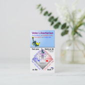 Politieke IQ-campagnekaart Visitekaartje (Staand voorkant)