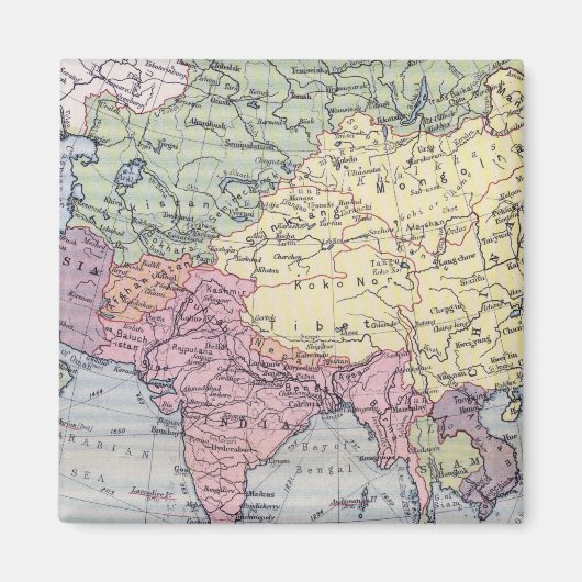 Politieke kaart | Azië Magneet (Voorkant)