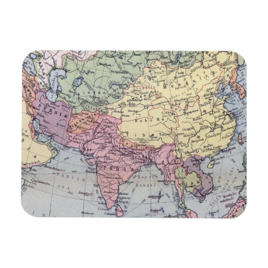 Politieke kaart | Azië Magneet (Horizontaal)